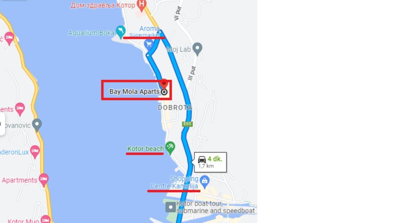 Bay Mola Aparts Kotor Zewnętrze zdjęcie